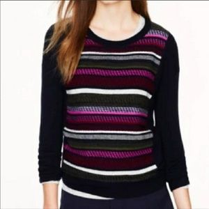 J Crew Striped navy sweater Small